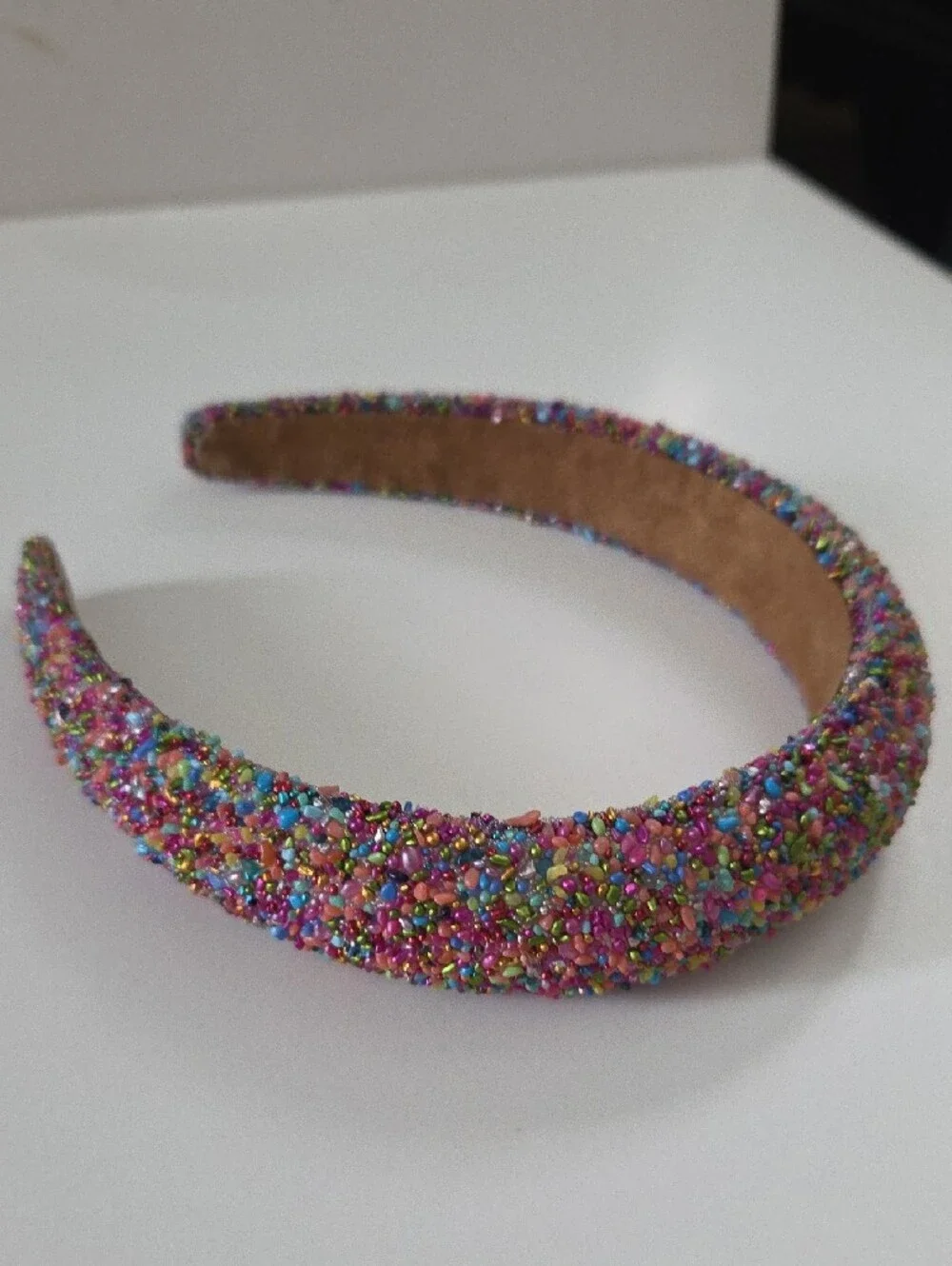 Multicolor Beaded Padded Headband